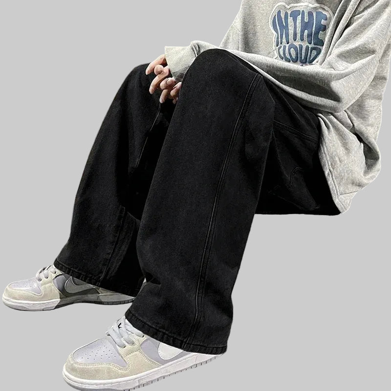 Fleece Cargo Jeans – Warm Loose Fit Winter Pants