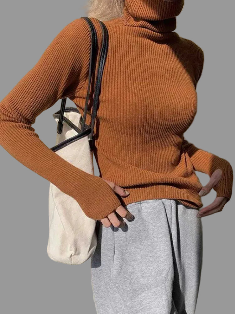 Slim Turtleneck Knit — Sleek Warmth.