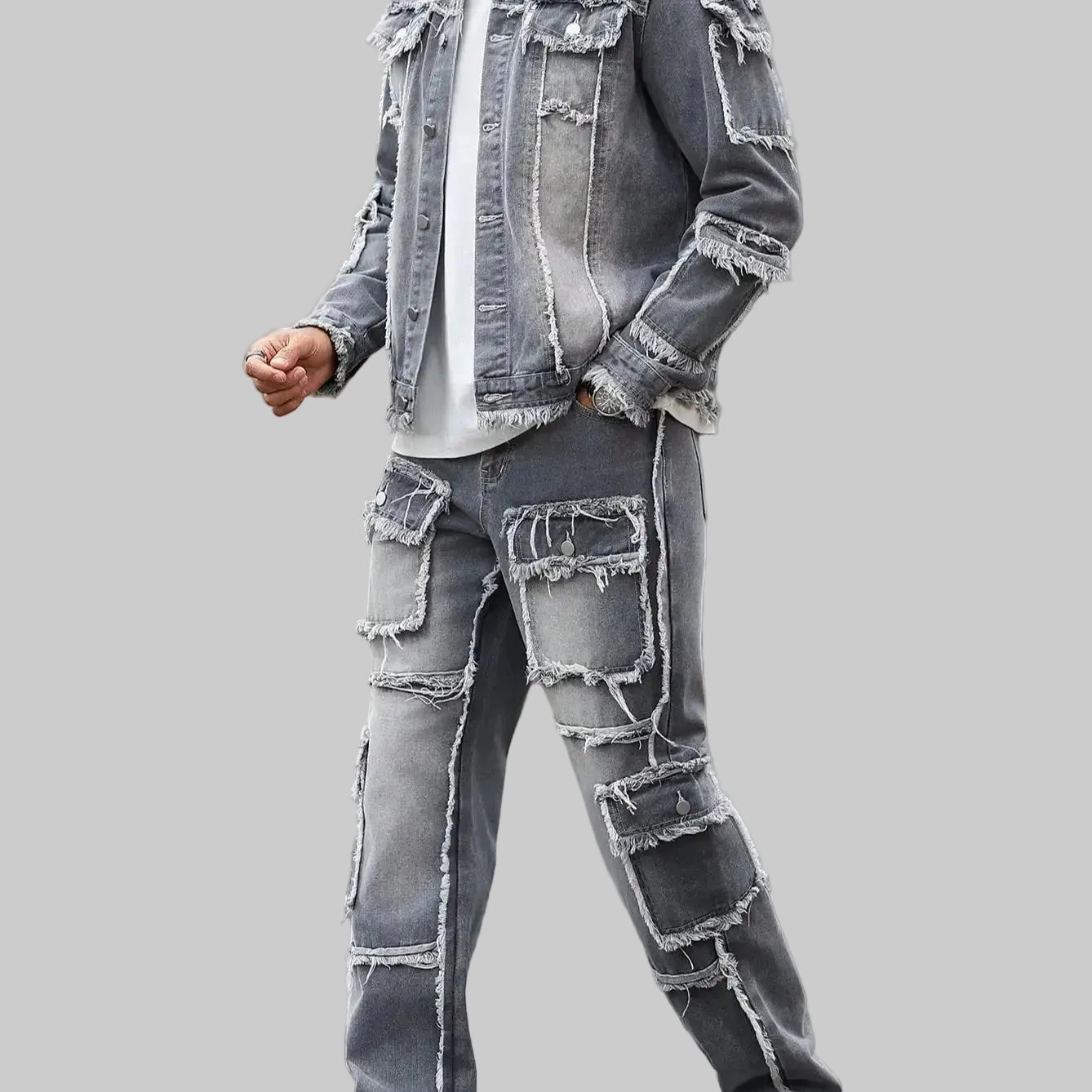Grey Denim Street Set
