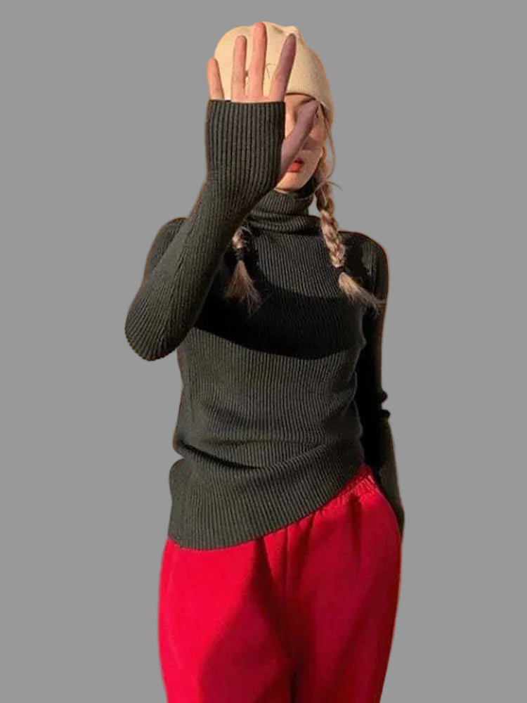 Slim Turtleneck Knit — Sleek Warmth.