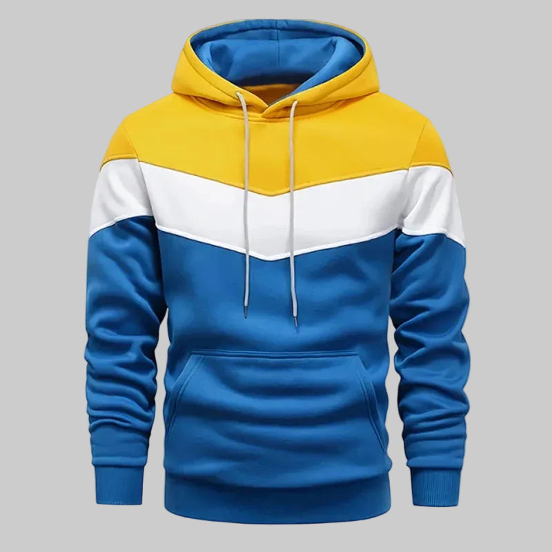 Men's Hooded Tracksuit Top – Solid Color Sweatshirt for Autumn Winter Casual & Sports