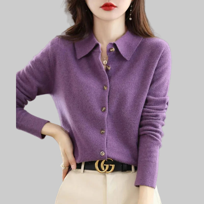 Polo Knit Cardigan