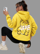 Graffiti Bear Print Hoodie