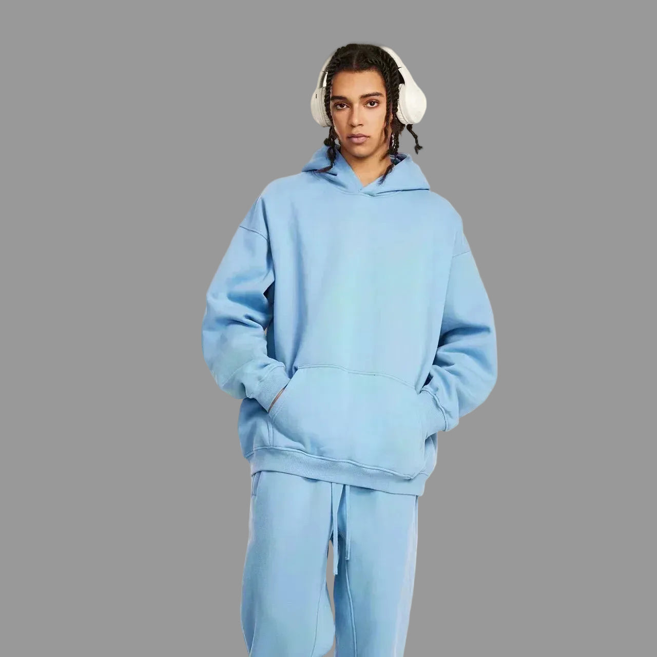 UrbanTrendz Retro Print Hooded Sweatshirt