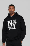 Heavy Fleece Letter Hoodie