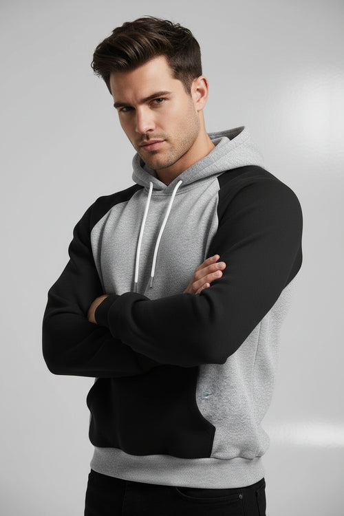 Men's Raglan Contrast Hoodie