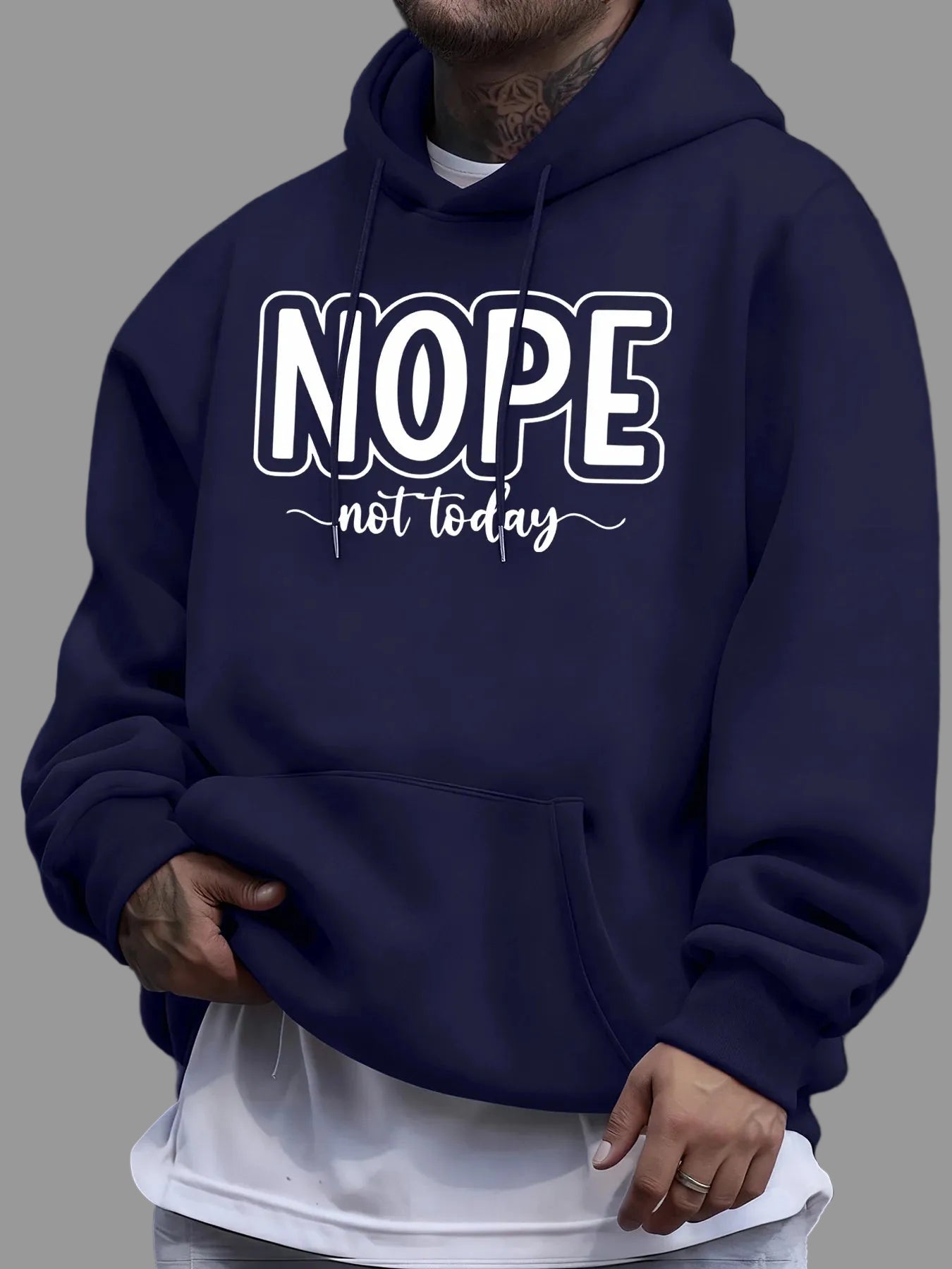UrbanTrendz Men's Fleece Letter Hoodie