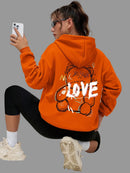 Graffiti Bear Print Hoodie