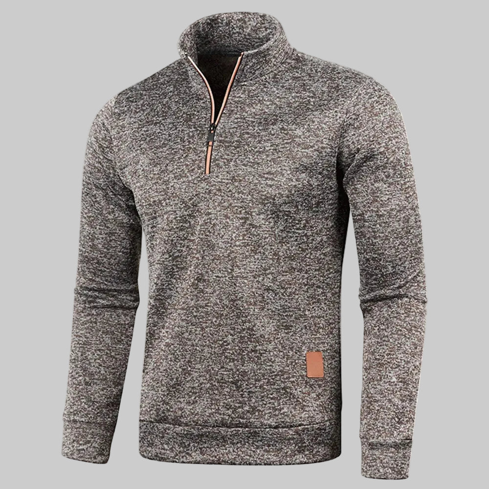 Half-Zip Sweatshirt – Minimal Warm Pullover