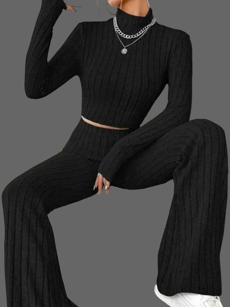 Knit Slim Two-Piece Set