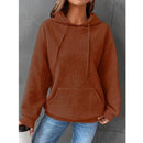 Women's Waffle Knit Hoodie | Lightweight Loose Fit Pullover Sweatshirt