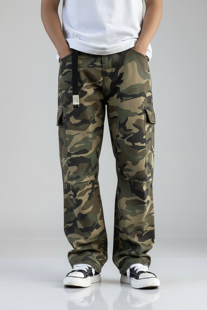 Men's Camo Straight Trousers