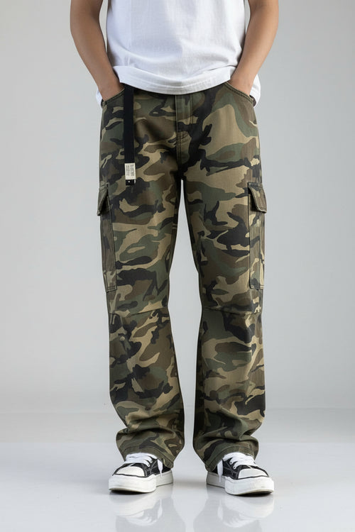 Men's Camo Straight Trousers