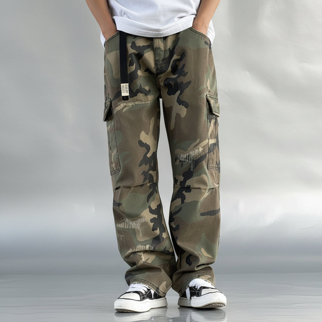 Men's Camo Straight Trousers