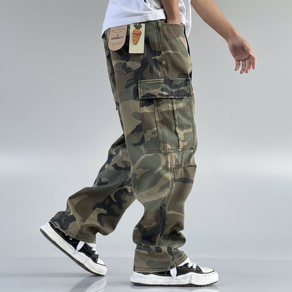 Men's Camo Straight Trousers