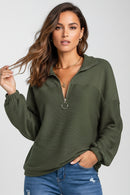 Zip V-Neck Streetwear Sweatshirt