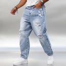 Men's Ripped Straight Jeans