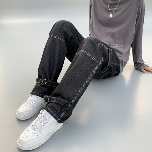 Men's Wide-Leg Linen Jeans