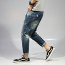Men's Wide-Leg Cropped Jeans