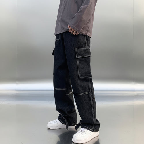 Men's Wide-Leg Linen Jeans