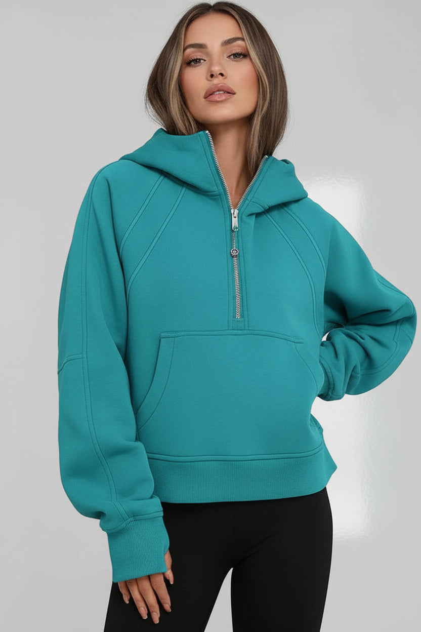 Solid Colour Pullover Hoodie