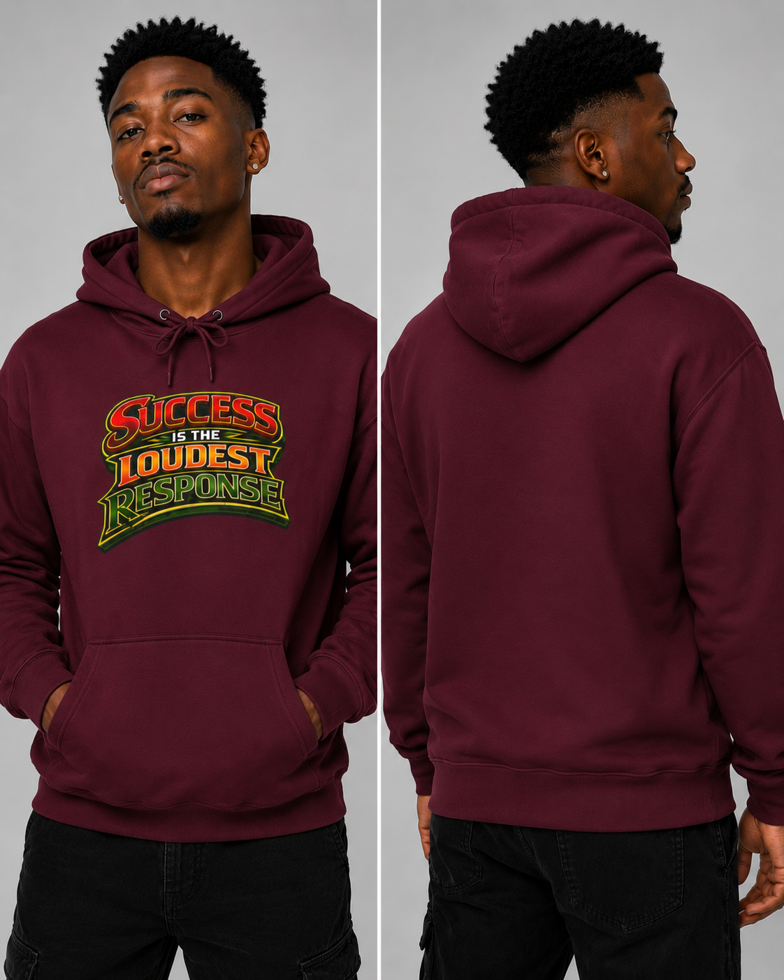 Motivational Graphic Pullover Hoodie