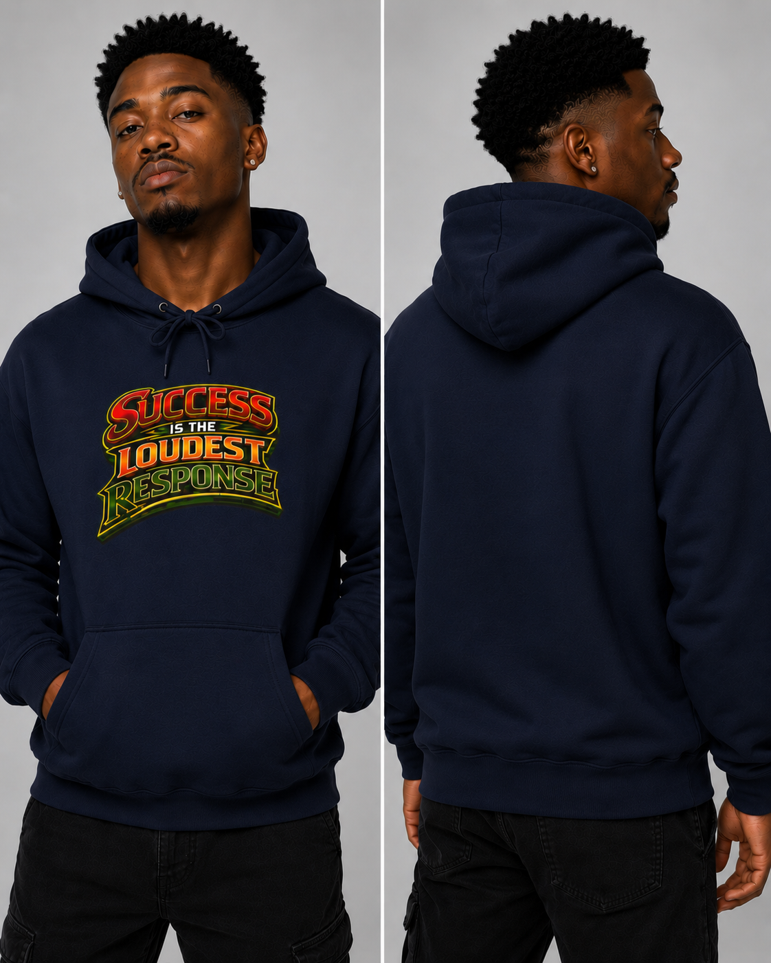 Motivational Graphic Pullover Hoodie