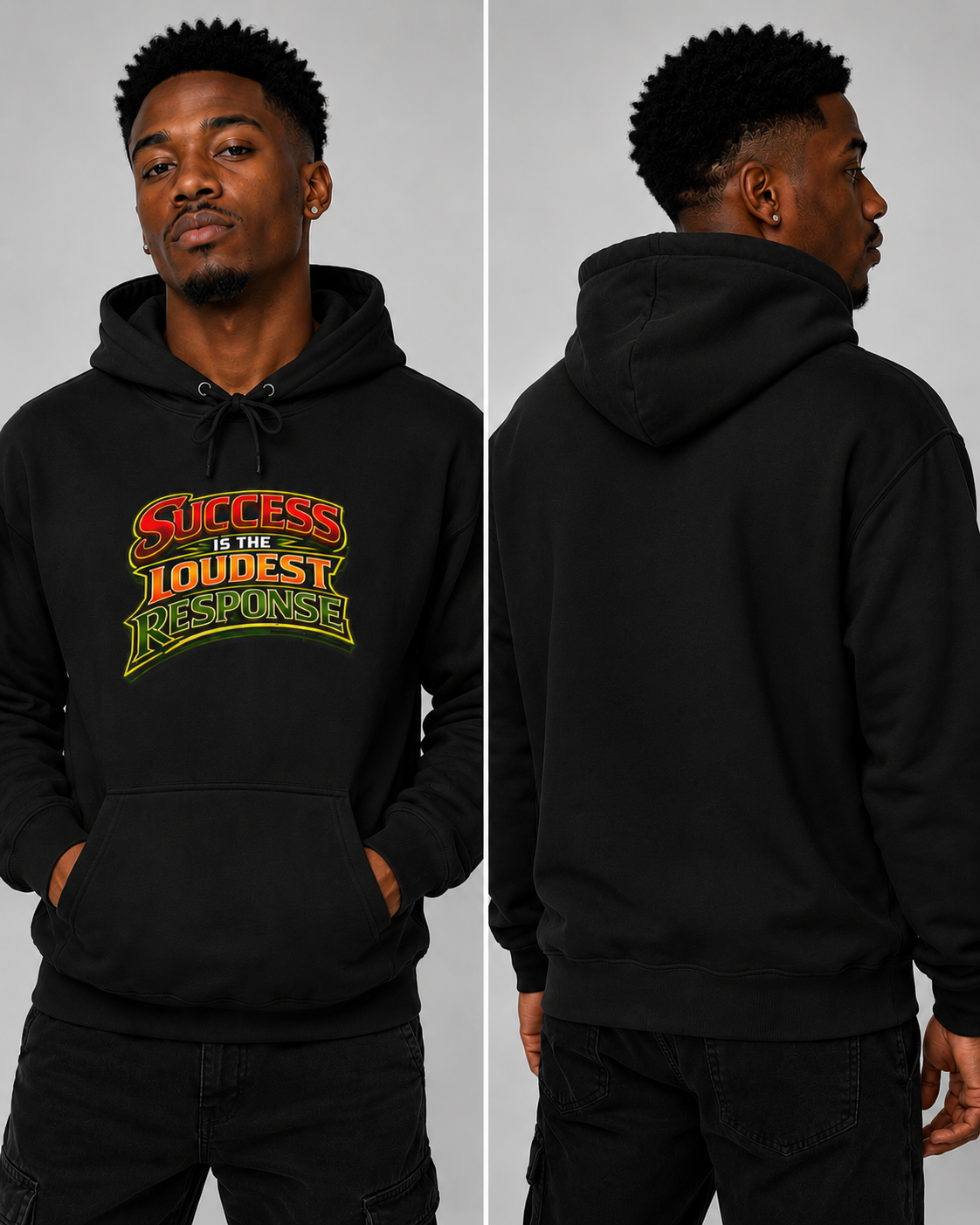 Motivational Graphic Pullover Hoodie